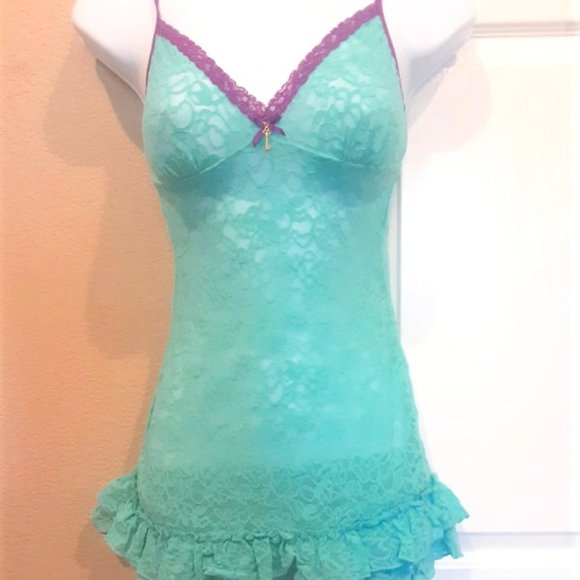 Garter Teddy and Choker - Queen Size - Nocturnal  Blue main image 0